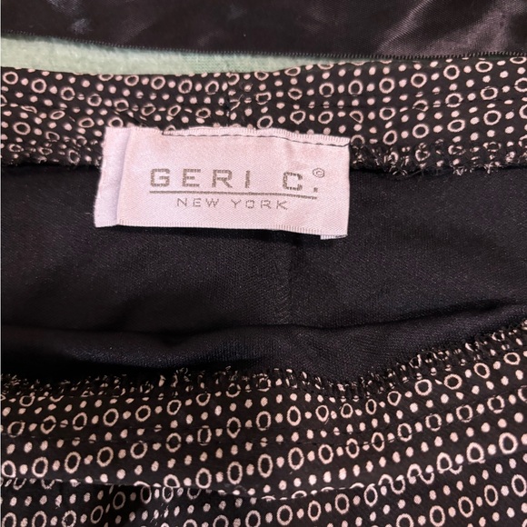 Geri C New York W Size M A Line Flounce Black/White Elastic-Waistband Midi Skirt - Picture 5 of 10